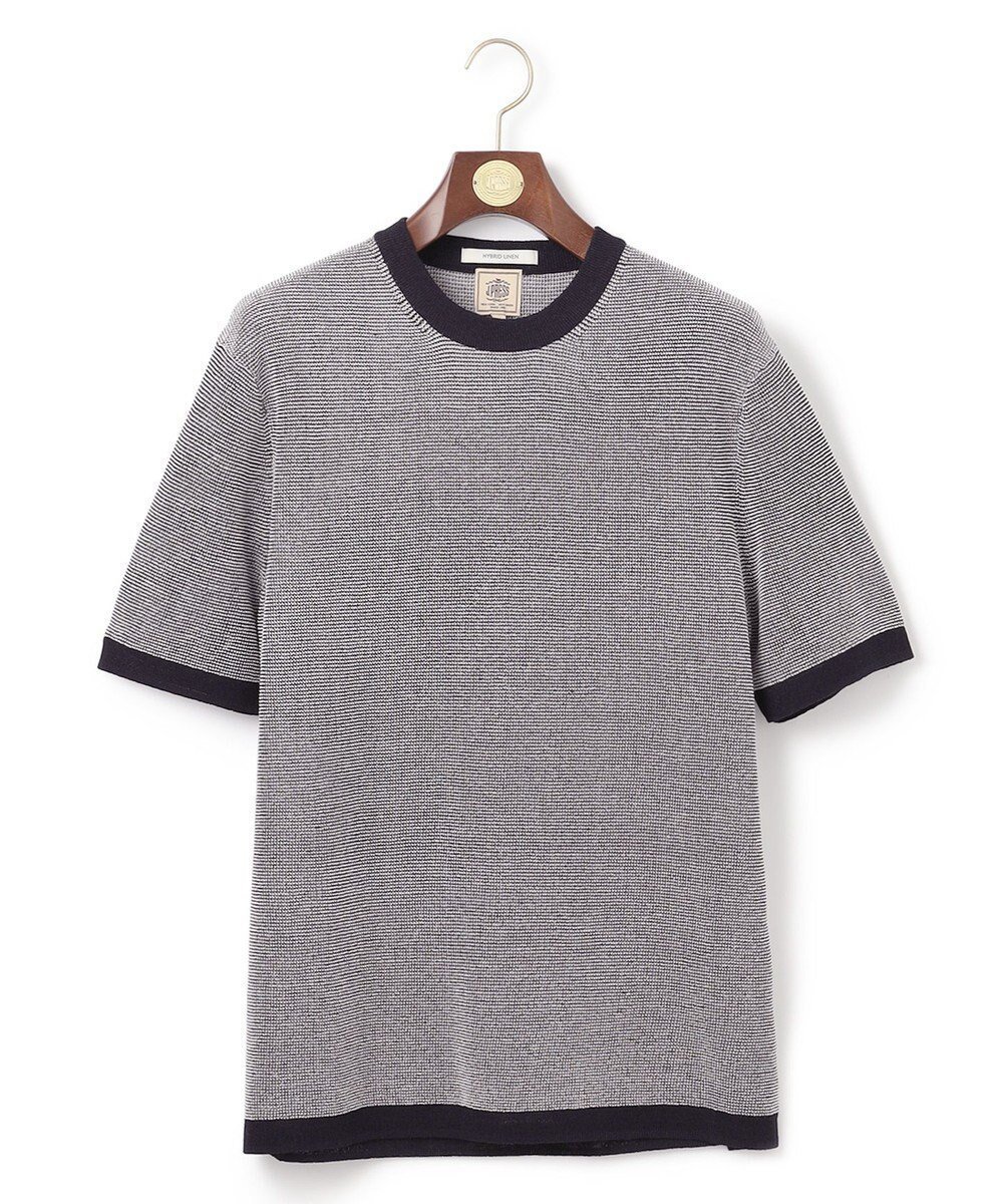 【ジェイ プレス/J.PRESS / MEN】の【ビジネスインナー推奨】【HYBRID LINEN】ニットTシャツ 人気、トレンドファッション・服の通販 founy(ファニー) 　ファッション　Fashion　メンズファッション　MEN　トップス・カットソー　Tops/Tshirt/Men　ニット　Knit Tops　シャツ　Shirts　インナー　Inner　オーガニック　Organic　春　Spring　カットソー　Cut And Sew　定番　Standard　フィット　Fit　フランス　France　ボーダー　Border　リネン　Linen　レギュラー　Regular　S/S・春夏　Ss・Spring/Summer　おすすめ　Recommend　夏　Summer　ビジネス 仕事 通勤　Business　 other-1|ID: prp329100003955220 ipo3291000000027377919