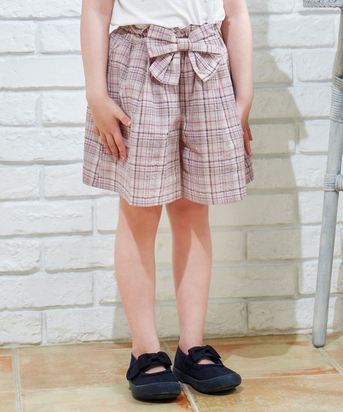 【エニファム/any FAM / KIDS】のチェック柄 ショート パンツ インテリア・キッズ・メンズ・レディースファッション・服の通販 founy(ファニー) https://founy.com/ ファッション Fashion キッズファッション KIDS ボトムス Bottoms/Kids ショート Short セットアップ Set Up チェック Check ポケット Pocket リボン Ribbon 夏 Summer 春 Spring S/S・春夏 Ss・Spring/Summer |ID: prp329100003962167 ipo3291000000031011341