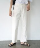 【サキュウ/caqu】の【洗える/リネン混/涼しい】Linen sagging baggy バギーシルエットリネンデニム white|ID: prp329100003962204 ipo3291000000027210967