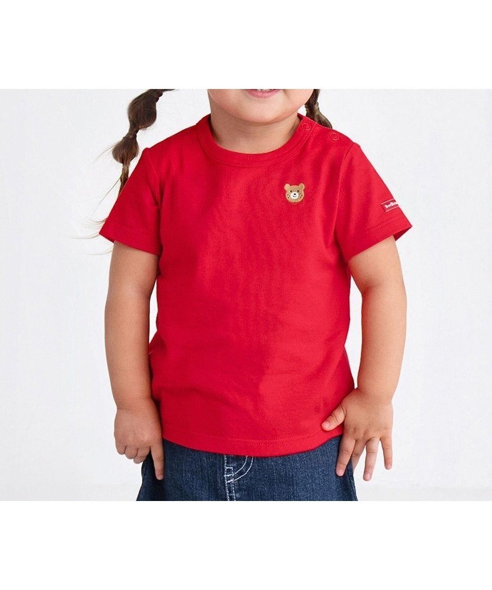 【ミキハウスホットビスケッツ/MIKI HOUSE HOT BISCUITS / KIDS】の【Everyday Series】ワンポイント 半袖Tシャツ インテリア・キッズ・メンズ・レディースファッション・服の通販 founy(ファニー) 　ファッション　Fashion　キッズファッション　KIDS　トップス・カットソー　Tops/Tees/Kids　S/S・春夏　Ss・Spring/Summer　おすすめ　Recommend　カットソー　Cut And Sew　カラフル　Colorful　シンプル　Simple　ベーシック　Basic　ワンポイント　One Point　半袖　Short Sleeve　夏　Summer　定番　Standard　春　Spring　赤|ID: prp329100003965076 ipo3291000000026185458