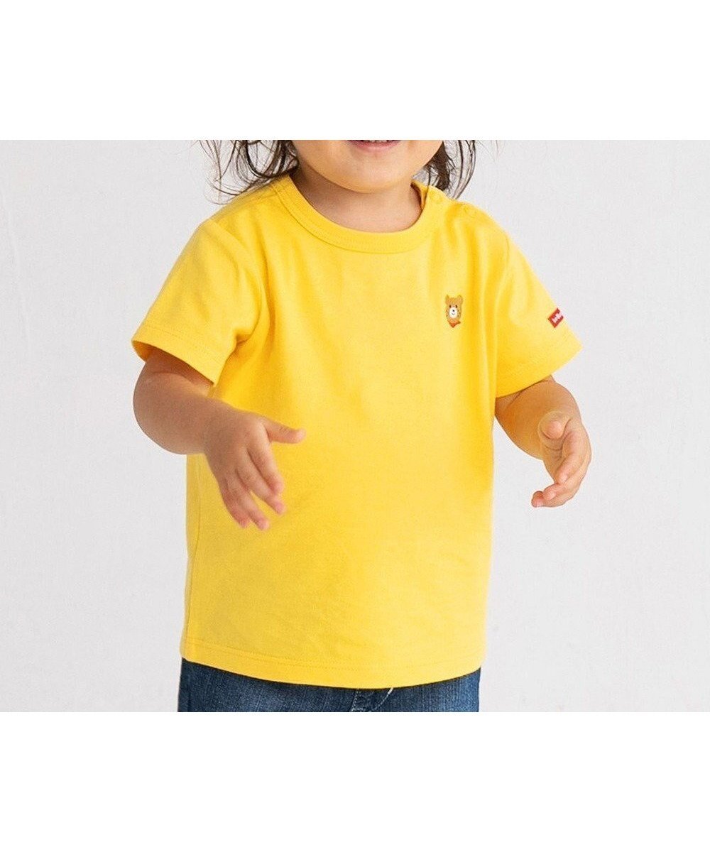 【ミキハウスホットビスケッツ/MIKI HOUSE HOT BISCUITS / KIDS】の【70-120cm】【Everyday Series】ワンポイント 半袖Tシャツ インテリア・キッズ・メンズ・レディースファッション・服の通販 founy(ファニー) 　ファッション　Fashion　キッズファッション　KIDS　トップス・カットソー　Tops/Tees/Kids　S/S・春夏　Ss・Spring/Summer　おすすめ　Recommend　カットソー　Cut And Sew　カラフル　Colorful　シンプル　Simple　ベーシック　Basic　ワンポイント　One Point　半袖　Short Sleeve　夏　Summer　定番　Standard　春　Spring　黄|ID: prp329100003965076 ipo3291000000026185459