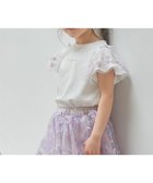 【エニファム/any FAM / KIDS】のフラワーチュール半袖Tシャツ オフホワイト系|ID:prp329100003965089