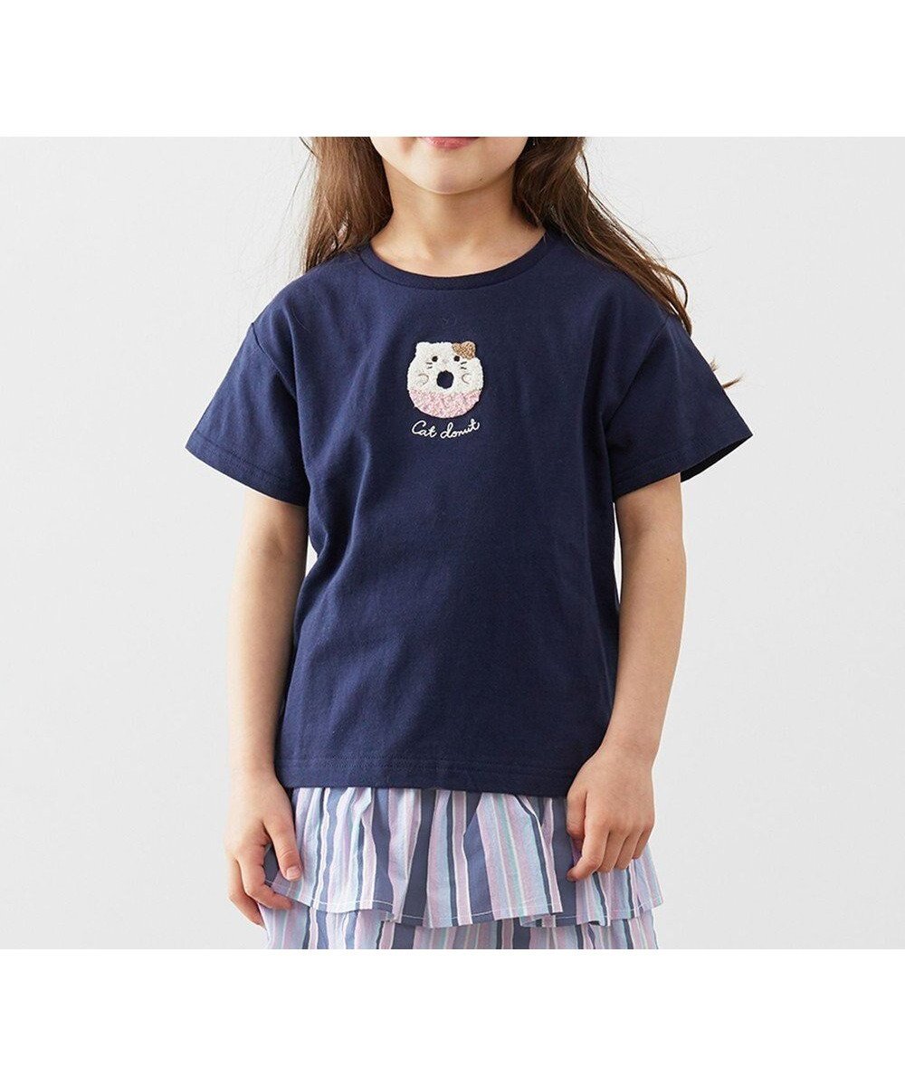 【エニファム/any FAM / KIDS】の接触冷感たべものTシャツ インテリア・キッズ・メンズ・レディースファッション・服の通販 founy(ファニー) 　ファッション　Fashion　キッズファッション　KIDS　トップス・カットソー　Tops/Tees/Kids　S/S・春夏　Ss・Spring/Summer　おすすめ　Recommend　カットソー　Cut And Sew　シンプル　Simple　再入荷　Restock/Back In Stock/Re Arrival　半袖　Short Sleeve　夏　Summer　春　Spring　ネイビー系|ID: prp329100003965091 ipo3291000000026359233