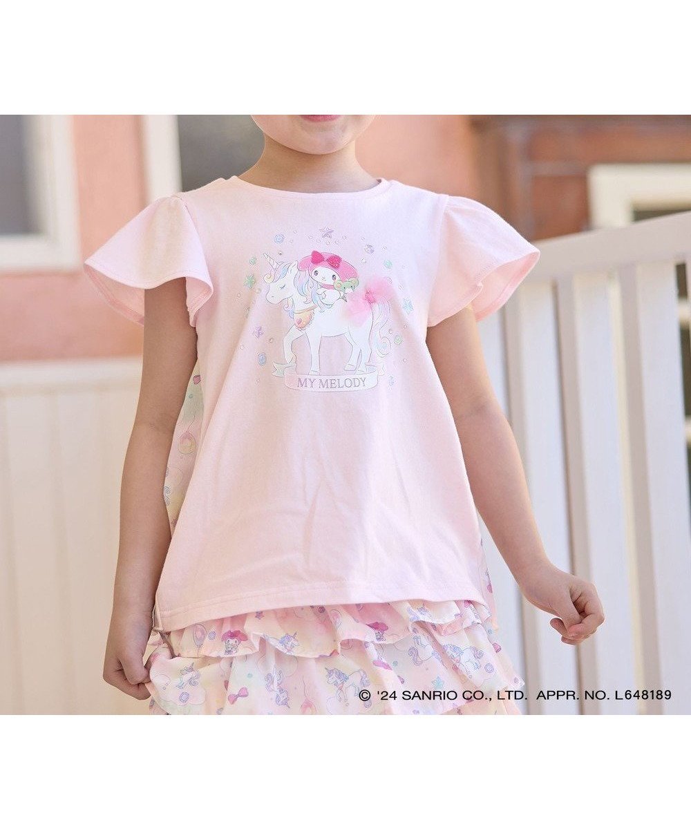 【エニファム/any FAM / KIDS】の【サンリオキャラクターズ×any FAM】バックシャンTシャツ インテリア・キッズ・メンズ・レディースファッション・服の通販 founy(ファニー) 　ファッション　Fashion　キッズファッション　KIDS Children’s Clothing　トップス・カットソー　Tops/Tees/Kids　春　Spring　カットソー　Cut And Sew　キャラクター　Character　ショート　Short　ストーン　Stone　セットアップ　Set Up　プリント　Print　ポシェット　Pochette　S/S・春夏　Ss・Spring/Summer　再入荷　Restock/Back In Stock/Re Arrival　おすすめ　Recommend　夏　Summer　ピンク×マイメロディ|ID: prp329100003972657 ipo3291000000032287303