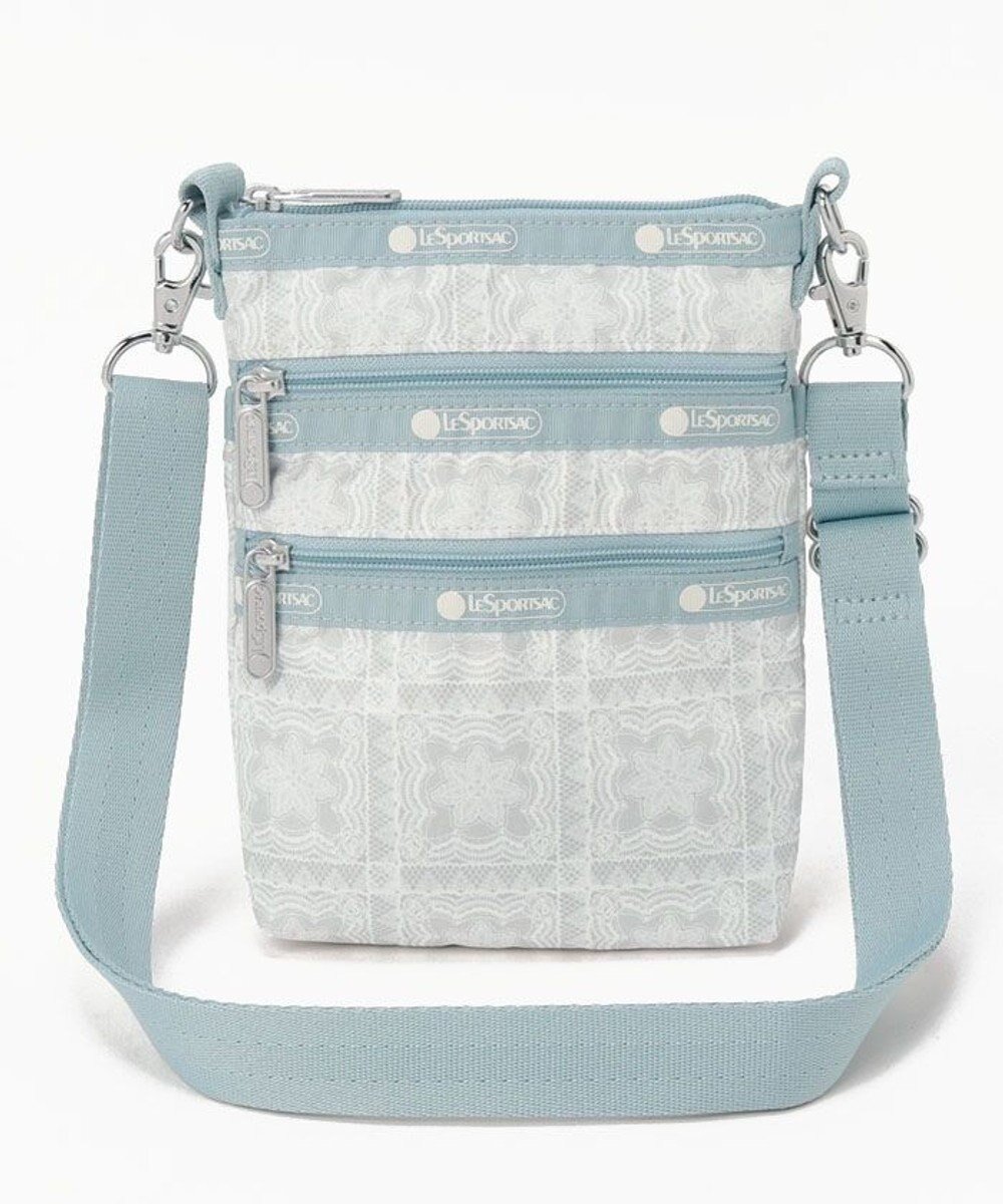 【レスポートサック/LeSportsac】の3 ZIP CROSSBODY/ジオメトリックレース インテリア・キッズ・メンズ・レディースファッション・服の通販 founy(ファニー) 　ファッション　Fashion　レディースファッション　WOMEN　おすすめ　Recommend　アウトドア　Outdoor　スマート　Smart　ポケット　Pocket　モチーフ　Motif　旅行　Travel　財布　Wallet　ジオメトリックレース|ID: prp329100003972787 ipo3291000000026193758