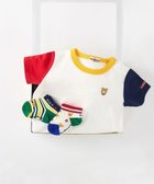 【ミキハウスホットビスケッツ/MIKI HOUSE HOT BISCUITS / KIDS】のワンポイント半袖Tシャツ&ローカットソックスギフトセット【BOX付き】 白|ID:prp329100003973975