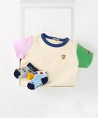 【ミキハウスホットビスケッツ/MIKI HOUSE HOT BISCUITS / KIDS】のワンポイント半袖Tシャツ&ローカットソックスギフトセット【BOX付き】 アイボリー|ID:prp329100003973975