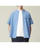 【ジェイ プレス/J.PRESS / MEN】の【HYBRID LINEN】 バンドカラーシャツ サックスブルー系|ID:prp329100003974007