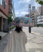 【ジェネラルデザインストア/general design store】の【UV/遮光率99%以上/晴雨兼用】バンブーハンドルUNICO幾何学柄ショート傘 BEIGE|ID: prp329100003975152 ipo3291000000026930753