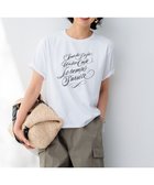 【23区/NIJYUSANKU】の【井波麻里衣さんコラボ】カリグラフィー プリント Tシャツ オフ×ブラック|ID:prp329100003975162