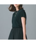 【23区/NIJYUSANKU】の【接触冷感/洗える】フレンチスリーブ IT TEE ブラック系|ID:prp329100003975165