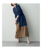 【イェッカ ヴェッカ/YECCA VECCA】の配色ラッフルワンピース Navy|ID:prp329100003975262