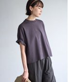 【アンフィーロ 自由区/UNFILO】の【洗える/接触冷感】BEAUTY FORM クロップドワイドTシャツ チャコールグレー|ID:prp329100003975278