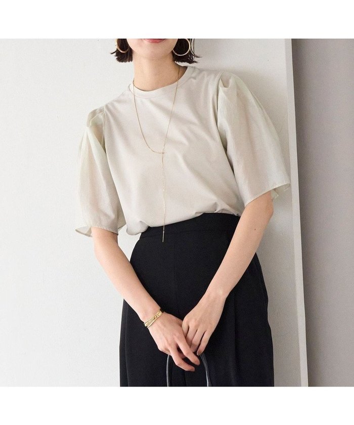 【アンフィーロ 自由区/UNFILO】の【洗える/接触冷感】BEAUTY FORM シアースリーブTシャツ インテリア・キッズ・メンズ・レディースファッション・服の通販 founy(ファニー) https://founy.com/ ファッション Fashion レディースファッション WOMEN トップス・カットソー Tops/Tshirt シャツ/ブラウス Shirts/Blouses ロング / Tシャツ T-Shirts カットソー Cut and Sewn 春 Spring 洗える Washable カットソー Cut And Sew コンビ Combination 軽量 Lightweight ストレッチ Stretch スリーブ Sleeve デニム Denim ボトム Bottom S/S・春夏 Ss・Spring/Summer おすすめ Recommend 夏 Summer エレガント 上品 Elegant |ID: prp329100003975279 ipo3291000000031087632