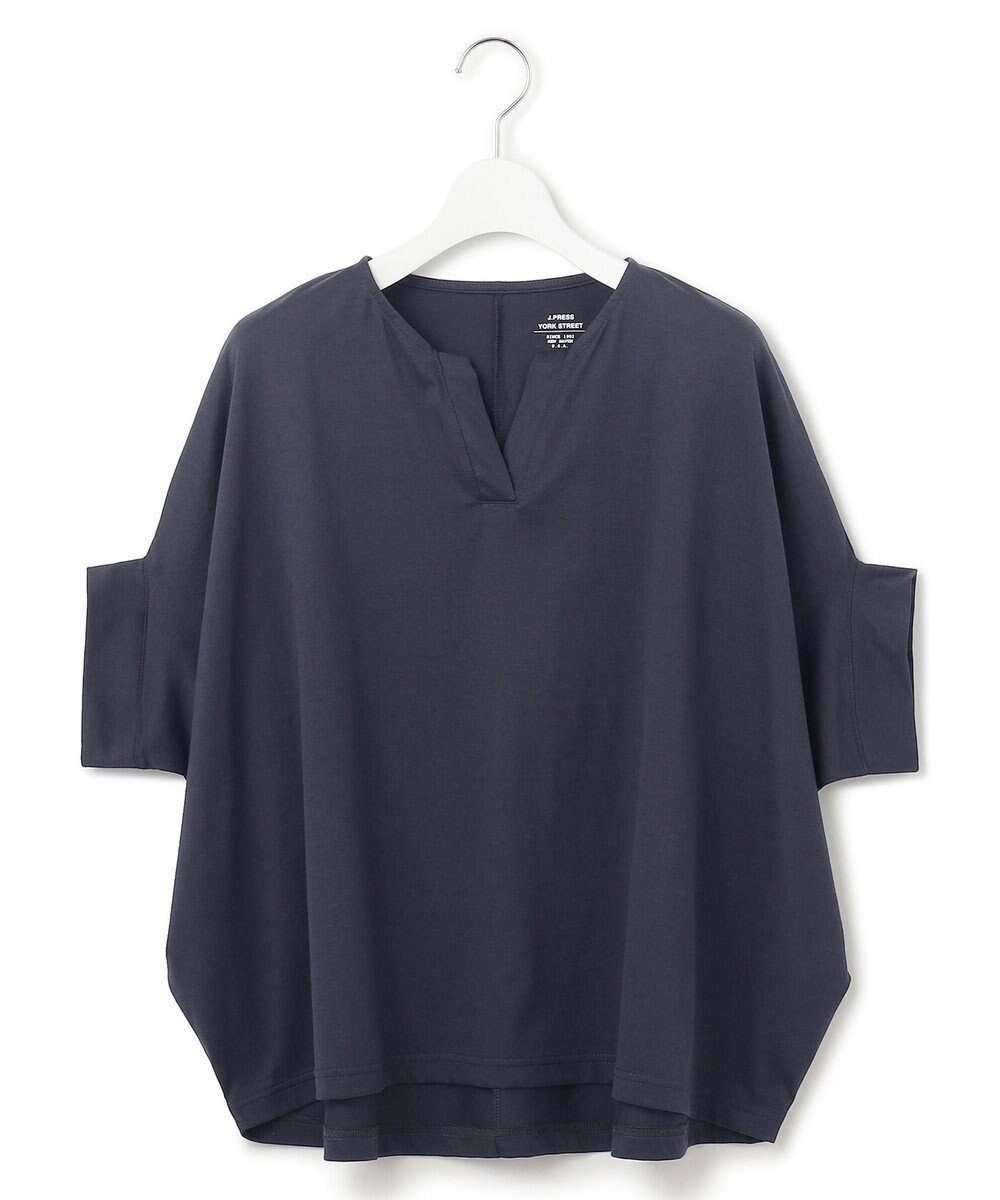 【ジェイプレスヨークストリート/J.PRESS YORK STREET】の【WOMEN】【SMOOTH JERSEY】バンザイスリーブ プルオーバー インテリア・キッズ・メンズ・レディースファッション・服の通販 founy(ファニー) 　ファッション　Fashion　レディースファッション　WOMEN　トップス・カットソー　Tops/Tshirt　シャツ/ブラウス　Shirts/Blouses　ロング / Tシャツ　T-Shirts　プルオーバー　Pullover　カットソー　Cut and Sewn　S/S・春夏　Ss・Spring/Summer　カットソー　Cut And Sew　スリーブ　Sleeve　夏　Summer　春　Spring　ネイビー系|ID: prp329100003981040 ipo3291000000026261561