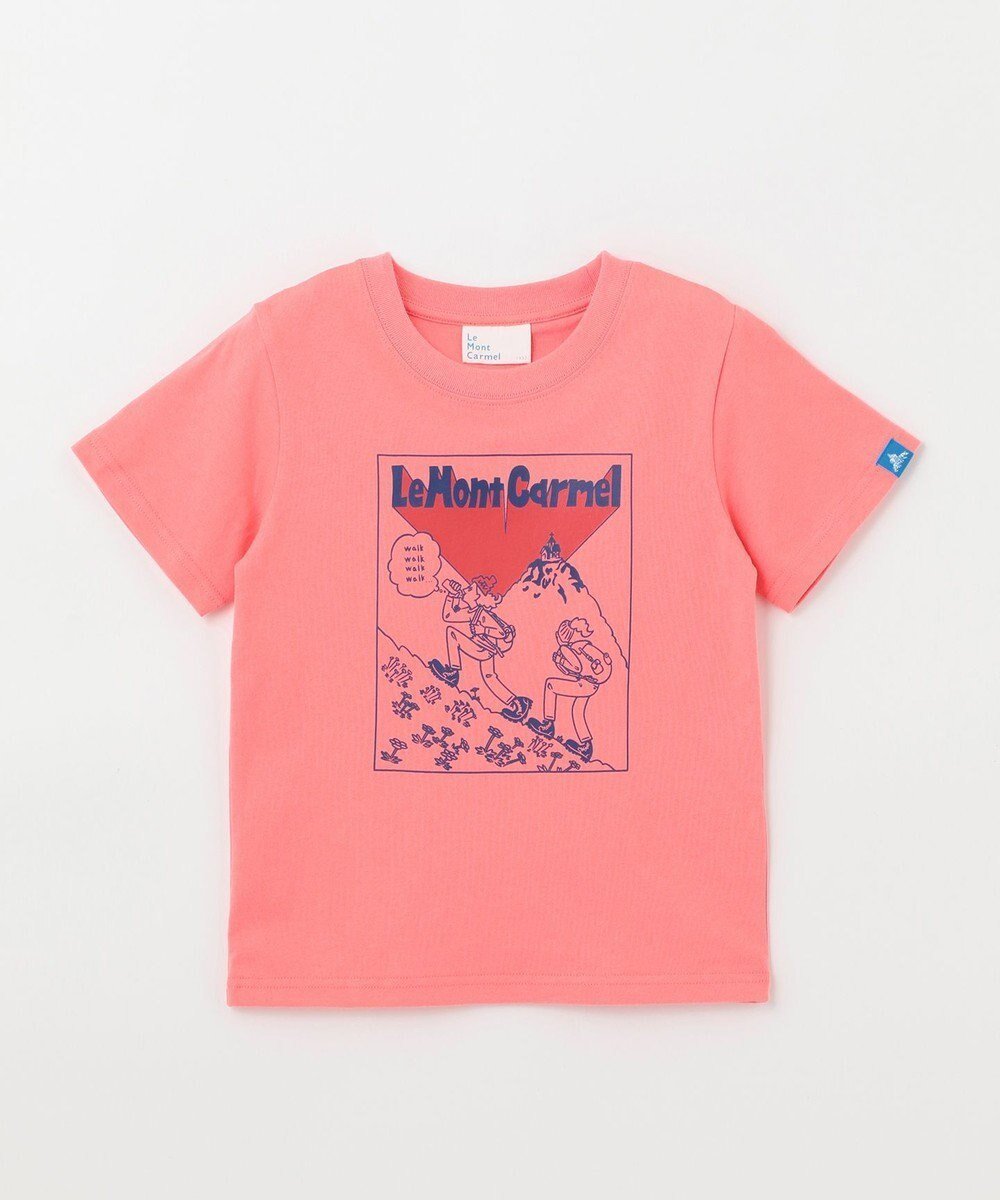 【シェアパーク/SHARE PARK / MEN】の【KIDS】UVカット アートコラボTシャツ〈HIKING〉 インテリア・キッズ・メンズ・レディースファッション・服の通販 founy(ファニー) 　ファッション　Fashion　キッズファッション　KIDS　トップス・カットソー　Tops/Tees/Kids　S/S・春夏　Ss・Spring/Summer　アウトドア　Outdoor　カットソー　Cut And Sew　コラボ　Collaboration　モチーフ　Motif　人気　Popularity　吸水　Water Absorption　夏　Summer　春　Spring　コーラル|ID: prp329100003987288 ipo3291000000029393419