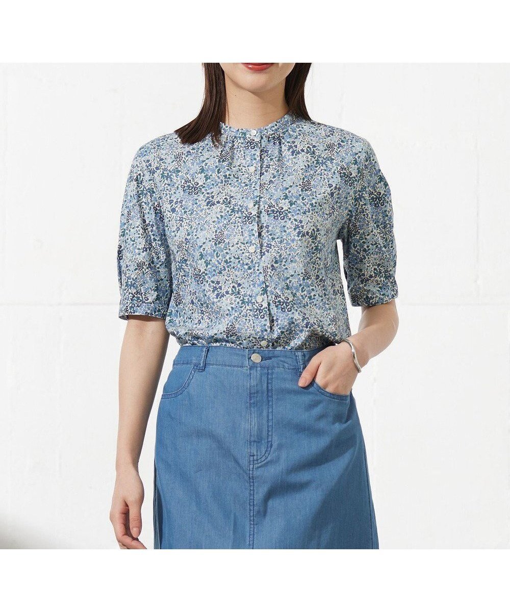 【ジェイ プレス/J.PRESS】の【洗える】LIBERTY Joanna Louise/Phoebe 前開き ブラウス 人気、トレンドファッション・服の通販 founy(ファニー) 　ファッション　Fashion　レディースファッション　WOMEN　トップス・カットソー　Tops/Tshirt　シャツ/ブラウス　Shirts/Blouses　オレンジ　Orange　春　Spring　洗える　Washable　ギャザー　Gather　クラシック　Classic　コレクション　Collection　スリット　Slit　人気　Popularity　プリント　Print　半袖　Short Sleeve　羽織　Haori　ルーズ　Loose　S/S・春夏　Ss・Spring/Summer　夏　Summer　 other-1|ID: prp329100003988070 ipo3291000000026796702