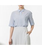 【ジェイ プレス/J.PRESS】の【洗える】ウォッシャブルストライプ シャツカラー ブラウス サックスブルー系1|ID:prp329100003988085