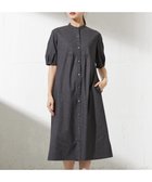 【ジェイ プレス/J.PRESS】の【洗える】麻ポリエステルストレッチ ワンピース ブラックシャンブレー系|ID:prp329100003988094