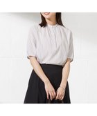 【ジェイ プレス/J.PRESS】の【洗える】ドビー強撚ストライプ コクーンシルエット ブラウス ラベンダー系1|ID: prp329100003988148 ipo3291000000026796402