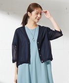 【ジェイ プレス/J.PRESS】の【洗える】シアーライトニット Vネック カーディガン ネイビー系|ID:prp329100003988153