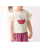 【エニファム/any FAM / KIDS】の接触冷感 しろくま ミラクルスパンコール Tシャツ クリーム×ウサギ|ID:prp329100003988854