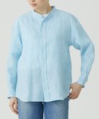 【サキュウ/caqu】の【 洗える / リネン100% 】Linen stripe shirts blue|ID: prp329100003988910 ipo3291000000026342564