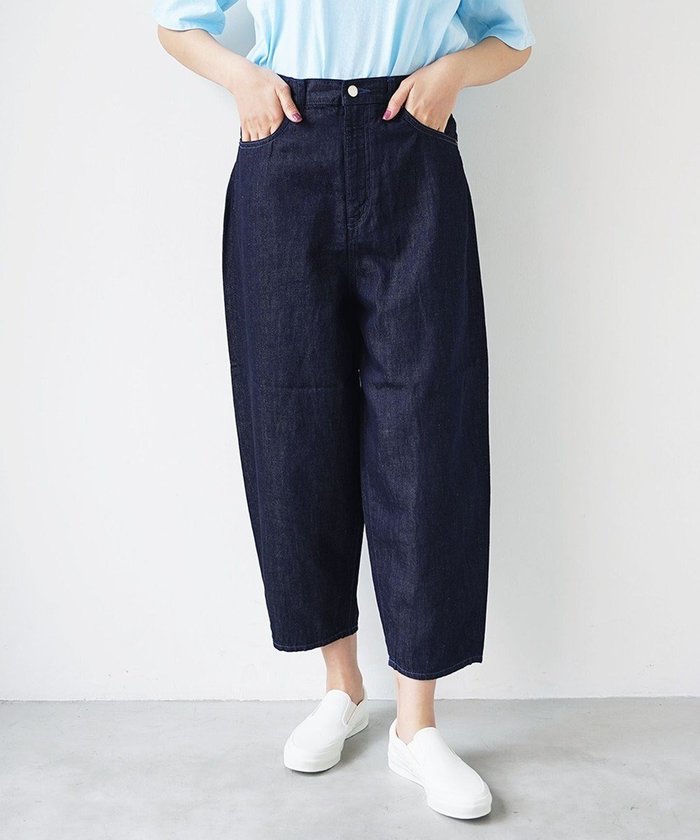 【サキュウ/caqu】の【洗える/リネン混/涼しい】FS linen barrel pants フンワリテーパードシルエット インテリア・キッズ・メンズ・レディースファッション・服の通販 founy(ファニー) https://founy.com/ ファッション Fashion レディースファッション WOMEN パンツ Pants デニムパンツ Denim Pants アンクル Uncle インディゴ Indigo 春 Spring 洗える Washable 軽量 Lightweight ジーンズ Jeans スマート Smart センター Center デニム Denim ハイライズ High Rise ファブリック Fabric リネン Linen A/W・秋冬 Aw・Autumn/Winter・Fw・Fall-Winter S/S・春夏 Ss・Spring/Summer 夏 Summer エレガント 上品 Elegant |ID: prp329100003989101 ipo3291000000026779166