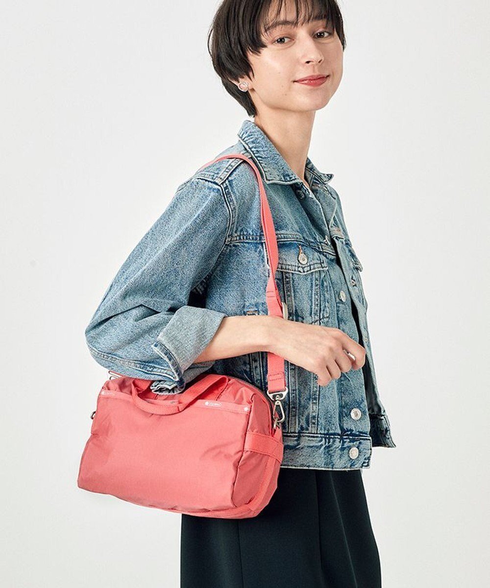 【レスポートサック/LeSportsac】のSMALL UPTOWN SATCHEL/ポップコーラルC 人気、トレンドファッション・服の通販 founy(ファニー) 　ファッション　Fashion　レディースファッション　WOMEN　コンパクト　Compact　軽量　Lightweight　シンプル　Simple　財布　Wallet　トラベル　Travel　定番　Standard　人気　Popularity　ハンドバッグ　Handbag　プリント　Print　ポケット　Pocket　無地　Plain Color　おすすめ　Recommend　旅行　Travel　 other-1|ID: prp329100003990531 ipo3291000000028957005