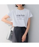 【23区/NIJYUSANKU】の【UVカット/洗える】CA ME PLAIT ロゴTシャツ オフ×ブラック|ID:prp329100003990562