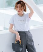 【23区/NIJYUSANKU】の【UVカット/洗える】CA ME PLAIT ロゴTシャツ オフ×シルバー|ID:prp329100003990562