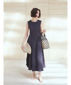 【イェッカ ヴェッカ/YECCA VECCA】のフィットアンドフレアジャカードワンピース Navy|ID:prp329100003995223