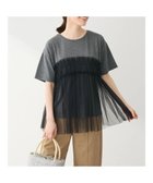 【グリーンパークス/Green Parks】の・ELENCARE DUE チュールドッキングTEE 人気、トレンドファッション・服の通販 founy(ファニー) ファッション Fashion レディースファッション WOMEN トップス・カットソー Tops/Tshirt シャツ/ブラウス Shirts/Blouses ロング / Tシャツ T-Shirts カットソー Cut and Sewn S/S・春夏 Ss・Spring/Summer おすすめ Recommend カットソー Cut And Sew チュール Tulle ドッキング Docking ポケット Pocket 夏 Summer 春 Spring thumbnail Charcoal Gray|ID: prp329100003995236 ipo3291000000026608915