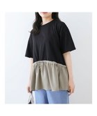 【グリーンパークス/Green Parks】のドロスト切替えドッキングカットプルオーバー Dark Khaki|ID: prp329100003995274 ipo3291000000026766937