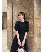 【イェッカ ヴェッカ/YECCA VECCA】のジャカード半袖ニットプルオーバー Black|ID: prp329100003995303 ipo3291000000027288429