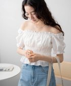 【ウィゴー/WEGO】のオフショルシャーリングブラウス ホワイト|ID:prp329100003999702