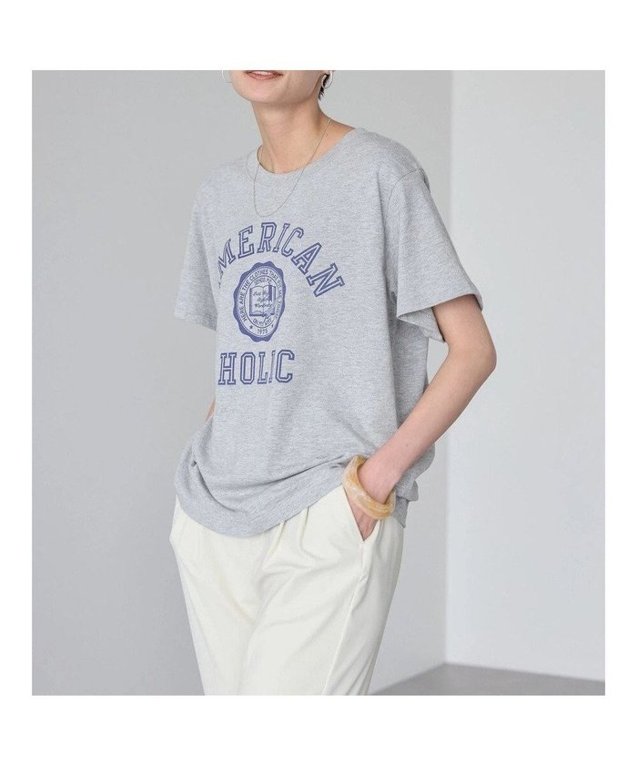 【アメリカンホリック/AMERICAN HOLIC】のAMERICAN HOLIC TEE2 インテリア・キッズ・メンズ・レディースファッション・服の通販 founy(ファニー) https://founy.com/ ファッション Fashion レディースファッション WOMEN トップス・カットソー Tops/Tshirt シャツ/ブラウス Shirts/Blouses ロング / Tシャツ T-Shirts カットソー Cut and Sewn S/S・春夏 Ss・Spring/Summer カットソー Cut And Sew バランス Balance プリント Print ベーシック Basic ポケット Pocket 夏 Summer 春 Spring |ID: prp329100004003953 ipo3291000000027818955