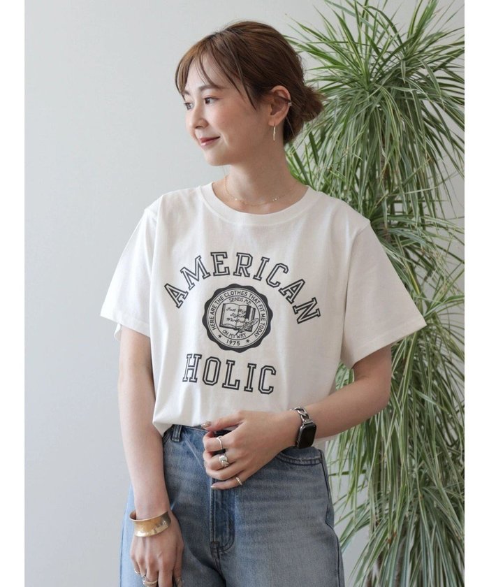 【アメリカンホリック/AMERICAN HOLIC】のAMERICAN HOLIC TEE1 インテリア・キッズ・メンズ・レディースファッション・服の通販 founy(ファニー) https://founy.com/ ファッション Fashion レディースファッション WOMEN トップス・カットソー Tops/Tshirt シャツ/ブラウス Shirts/Blouses ロング / Tシャツ T-Shirts カットソー Cut and Sewn S/S・春夏 Ss・Spring/Summer カットソー Cut And Sew バランス Balance プリント Print ベーシック Basic ポケット Pocket 夏 Summer 春 Spring |ID: prp329100004003955 ipo3291000000026486981