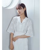 【イェッカ ヴェッカ/YECCA VECCA】のコットンレース半袖ブラウス Off White|ID:prp329100004004136