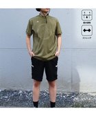 【ピーダブリュサーキュラス/PW CIRCULUS / MEN】の【UVカット / 吸水速乾 / 伸縮性抜群】【MEN】バックメッシュ切り替えモックT カーキ系|ID: prp329100004006943 ipo3291000000027387275