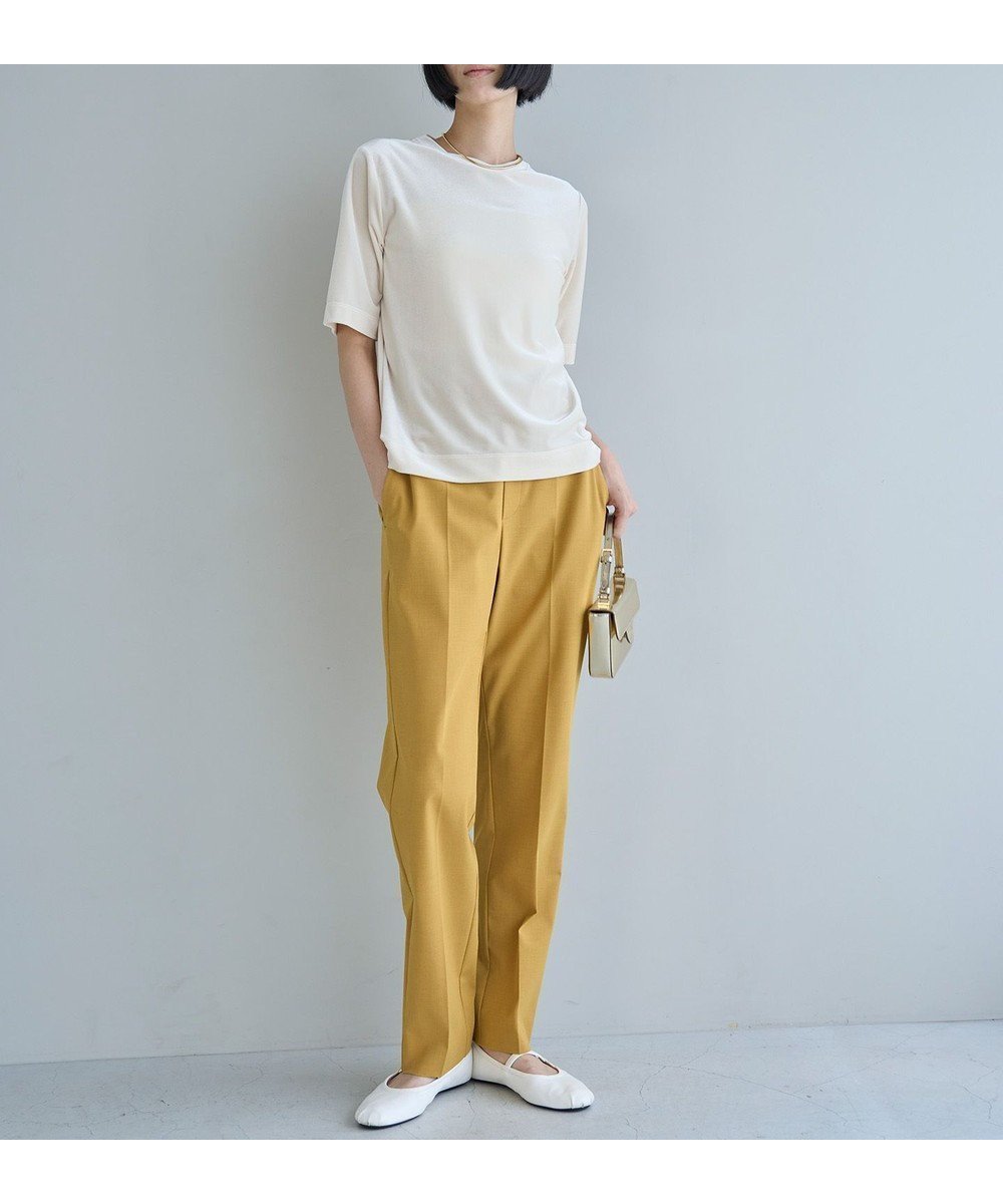 【アンフィーロ 自由区/UNFILO】のマイビューティ テーパードパンツ インテリア・キッズ・メンズ・レディースファッション・服の通販 founy(ファニー) 　ファッション　Fashion　レディースファッション　Fashion for Women　パンツ　Pants & Trousers　春　Spring　軽量　Lightweight, Ultra Light　ストレッチ　Stretch, Stretchy Fabric　センター　Center, Center Line　フラット　Flat, Flat Shoes　フロント　Front, Front Design　S/S・春夏　SS, Spring/Summer, Warm Season　夏　Summer　旅行　Travel　ビジネス 仕事 通勤　Business / Work / Commuting　マスタード|ID: prp329100004006985 ipo3291000000035772822