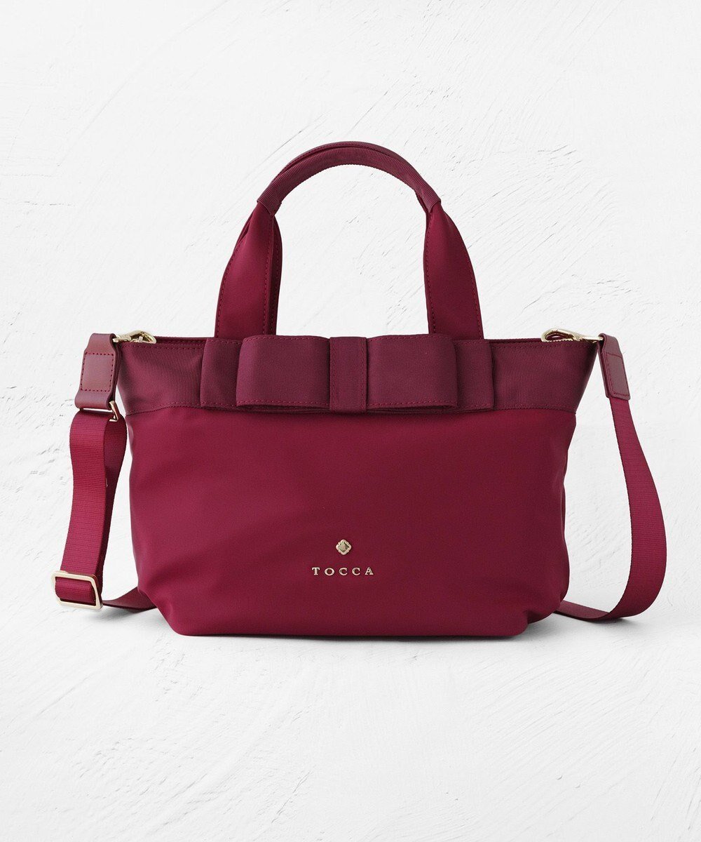 【トッカ/TOCCA】の【大人百花掲載】RIBBON BRICK TOTE M トートバッグ M インテリア・キッズ・メンズ・レディースファッション・服の通販 founy(ファニー) 　ファッション　Fashion　レディースファッション　Fashion for Women　バッグ　Bags　ショルダー　Shoulder, Shoulder Strap　シンプル　Simple, Minimal　ジップ　Zip, Zipper　財布　Wallet, Purse　ポケット　Pocket, Pocket Detail　モチーフ　Motif, Design Theme　リボン　Ribbon, Bow　旅行　Travel　エレガント 上品　Elegant　ビジネス 仕事 通勤　Business / Work / Commuting　[新色] レッド系|ID: prp329100004010888 ipo3291000000035572041