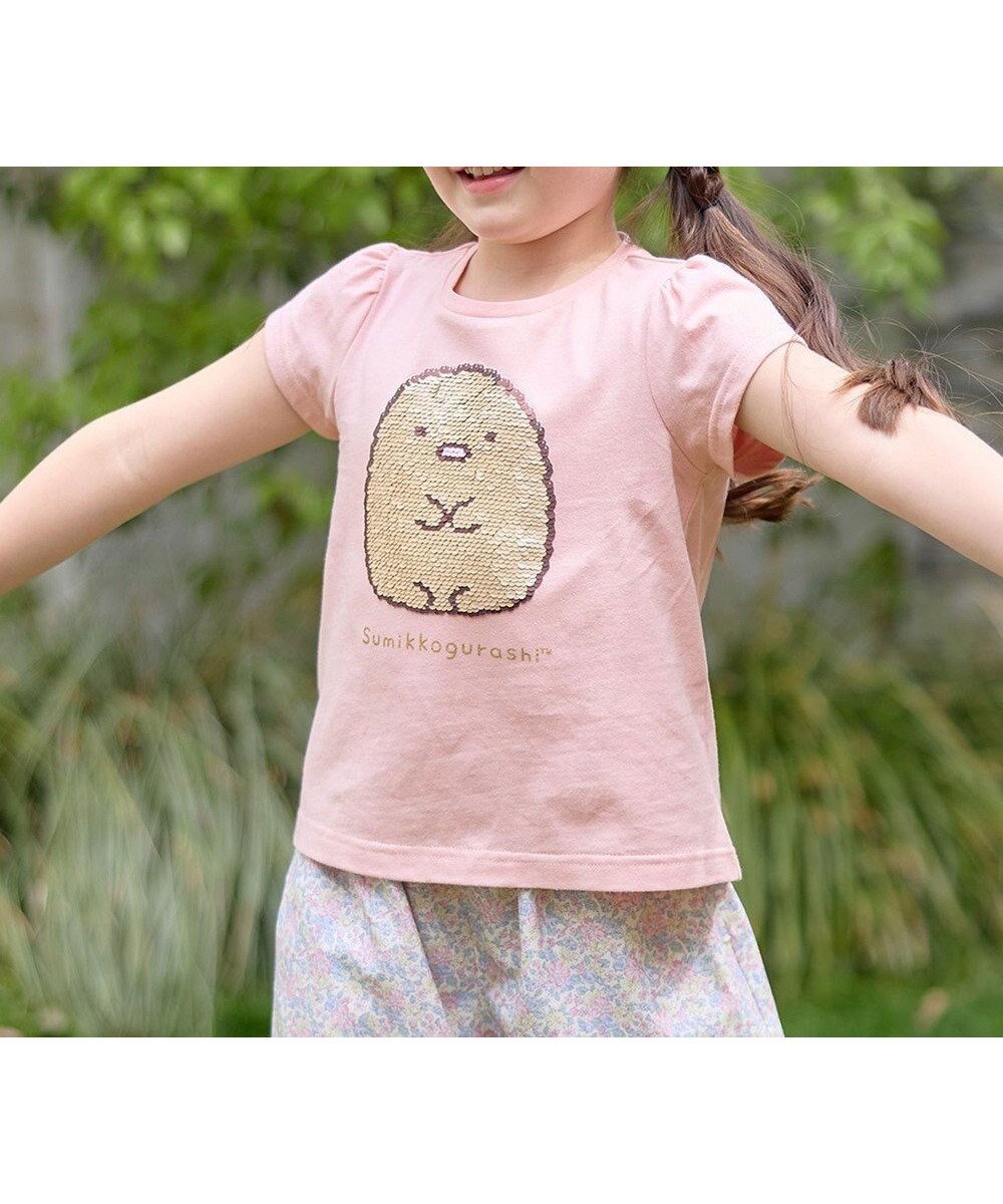 【エニィ/ANY / KIDS】の【WEB限定/すみっコぐらし】ミラクルスパンコールTシャツ インテリア・キッズ・メンズ・レディースファッション・服の通販 founy(ファニー) ファッション Fashion キッズファッション Fashion for Kids トップス・カットソー Cut & Sew Tops 春 Spring 洗える Machine Washable カットソー Cut and Sewn Top キャラクター Character, Licensed Characters スパンコール Sequins, Sequin Embellishment ポシェット Pochette, Mini Bag モチーフ Motif, Design Theme S/S・春夏 SS, Spring/Summer, Warm Season 夏 Summer ピンク|ID: prp329100004010973 ipo3291000000034242429