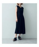 【イェッカ ヴェッカ/YECCA VECCA】のレーヨン麻タックワンピース Black|ID:prp329100004011043