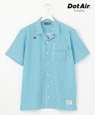 【ピーダブリュサーキュラス/PW CIRCULUS / MEN】の【高通気 / 軽撥水 / 軽量のDotAir 使用】【MEN】ストライプ柄オープンカラー サックスブルー系2|ID: prp329100004012158 ipo3291000000027429833