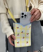 【ウィゴー/WEGO】の総柄スマホショルダーポーチ ライトイエロー|ID: prp329100004014783 ipo3291000000029225138