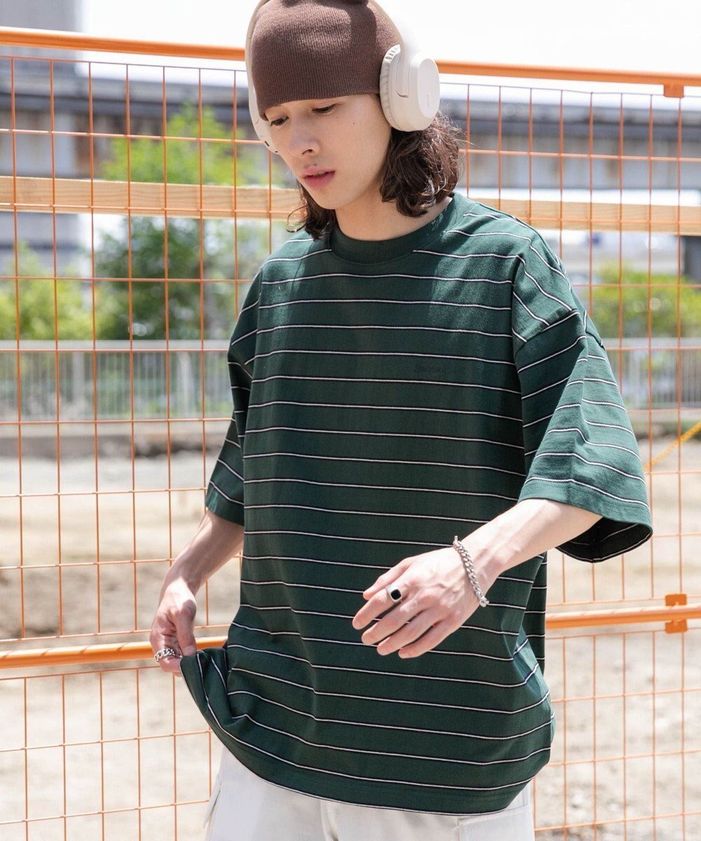 【ウィゴー/WEGO / MEN】のワンポイントボーダーT インテリア・キッズ・メンズ・レディースファッション・服の通販 founy(ファニー) 　ファッション　Fashion　メンズファッション　MEN　トップス・カットソー　Tops/Tshirt/Men　シャツ　Shirts　春　Spring　秋　Autumn/Fall　カットソー　Cut And Sew　カーゴパンツ　Cargo Pants　デニム　Denim　ビッグ　Big　ボーダー　Border　ワイド　Wide　ワンポイント　One Point　S/S・春夏　Ss・Spring/Summer　プチプライス・低価格　Affordable　おすすめ　Recommend　夏　Summer　柄2|ID: prp329100004014796 ipo3291000000028954421