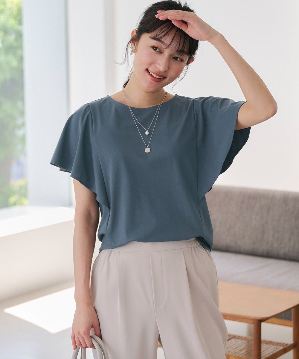 【エニィ スィス/any SiS】の【洗える】フリルスリーブ カットソー 人気、トレンドファッション・服の通販 founy(ファニー) 　ファッション　Fashion　レディースファッション　WOMEN　トップス・カットソー　Tops/Tshirt　シャツ/ブラウス　Shirts/Blouses　ロング / Tシャツ　T-Shirts　カットソー　Cut and Sewn　S/S・春夏　Ss・Spring/Summer　カットソー　Cut And Sew　スリーブ　Sleeve　フリル　Frills　夏　Summer　春　Spring　洗える　Washable　 other-1|ID: prp329100004014798 ipo3291000000028096357