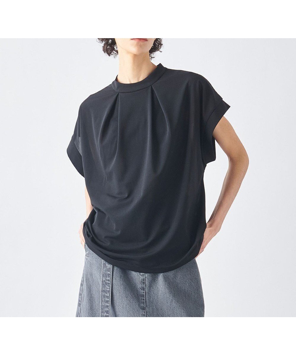 【ジョゼフ/JOSEPH】の【JOSEPH STUDIO】【洗える】グラス ジャージ カットソー 人気、トレンドファッション・服の通販 founy(ファニー) 　ファッション　Fashion　レディースファッション　WOMEN　トップス・カットソー　Tops/Tshirt　シャツ/ブラウス　Shirts/Blouses　ロング / Tシャツ　T-Shirts　カットソー　Cut and Sewn　S/S・春夏　Ss・Spring/Summer　カットソー　Cut And Sew　ガラス　Glass　クール　Cool　グラス　Glass　ジャージ　Jersey　ストレッチ　Stretch　モックネック　Mock Neck　ワイド　Wide　夏　Summer　春　Spring　洗える　Washable　 other-1|ID: prp329100004020039 ipo3291000000026654567