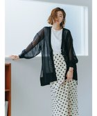 【イェッカ ヴェッカ/YECCA VECCA】のシアーニットミドル丈カーディガン Black|ID: prp329100004020341 ipo3291000000027505074